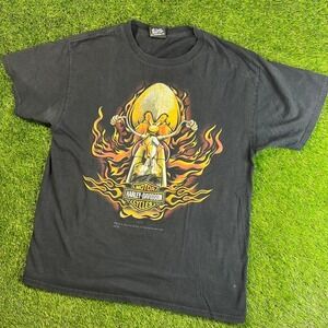 Y2K Harley Davidson Boise Idaho black Looney Tunes tee size Large